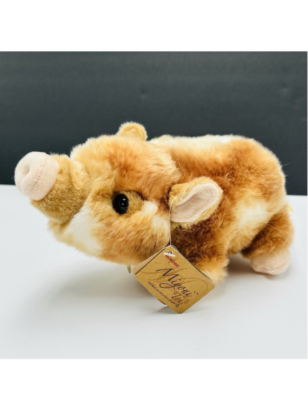 Aurora Miyoni Tots Pot-Bellied Piglet Plush Two Color 11" Stuffed Animal w/ Tag